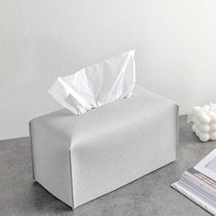 Modern Decorative PU Tissue Box Cover for Living Room Office Desk