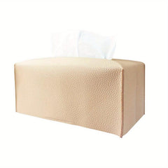 Modern Decorative PU Tissue Box Cover for Living Room Office Desk