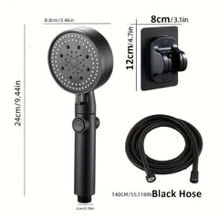 3pcs Spray Shower Head Booster Set with 7ft Hose