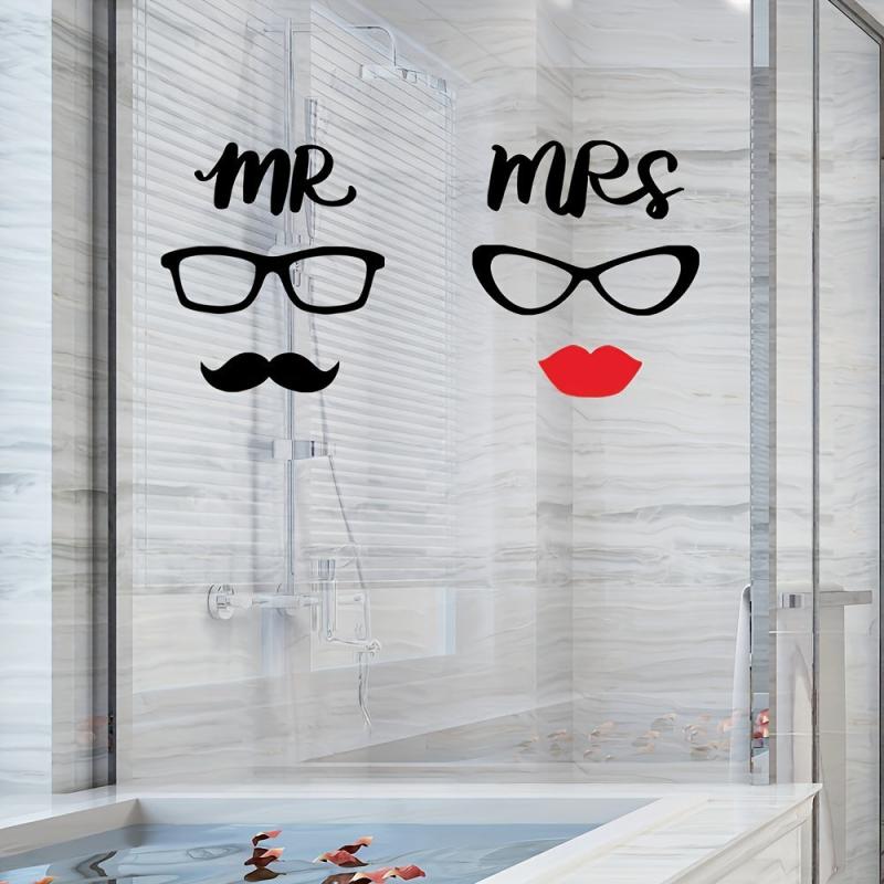 1pc Bathroom Wall Stickers Self adhesive Men and Women Wall Stickers Decorative