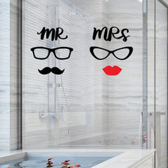 1pc Bathroom Wall Stickers Self adhesive Men and Women Wall Stickers Decorative