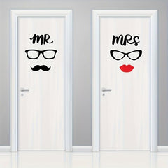 1pc Bathroom Wall Stickers Self adhesive Men and Women Wall Stickers Decorative
