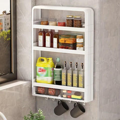 Wall Mounted Storage Rack Bathroom Kitchen Shelf