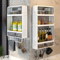 Wall Mounted Storage Rack Bathroom Kitchen Shelf