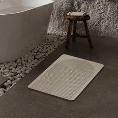 Soft Diatom Bath Rug Geometric Pattern Quick Drying Bath Mat
