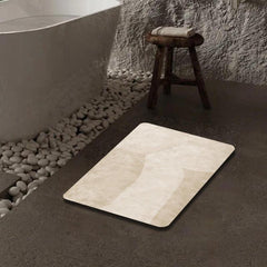 Soft Diatom Bath Rug Geometric Pattern Quick Drying Bath Mat