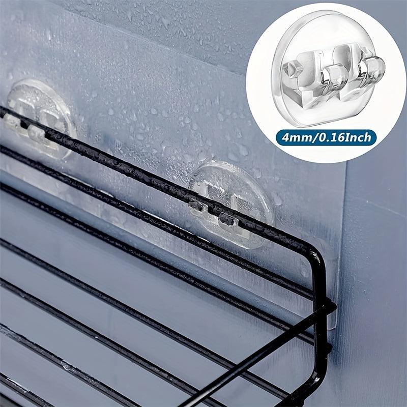 4pcs Adhesive Wall Hooks Sticker Strong Sticker Wall Hook Shower Stand