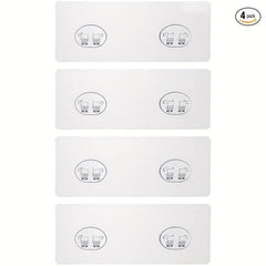 4pcs Adhesive Wall Hooks Sticker Strong Sticker Wall Hook Shower Stand