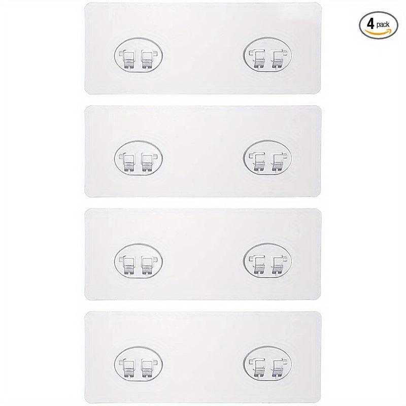 4pcs Adhesive Wall Hooks Sticker Strong Sticker Wall Hook Shower Stand