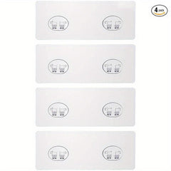 4pcs Adhesive Wall Hooks Sticker Strong Sticker Wall Hook Shower Stand