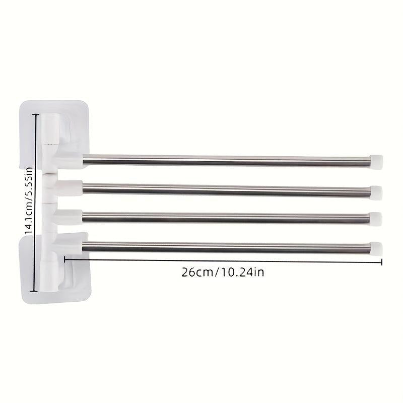 Rotating Towel Bar 2 4 6 Bar Shower Towel Rack Wall Mounted Towel Holder