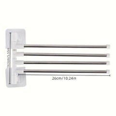 Rotating Towel Bar 2 4 6 Bar Shower Towel Rack Wall Mounted Towel Holder