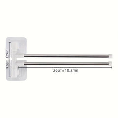 Rotating Towel Bar 2 4 6 Bar Shower Towel Rack Wall Mounted Towel Holder