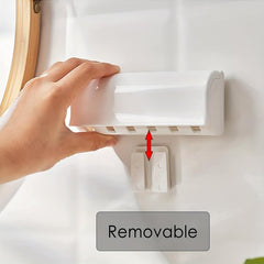 Toothbrush Storage Holder 6 Slots Organizer Self Adhesive