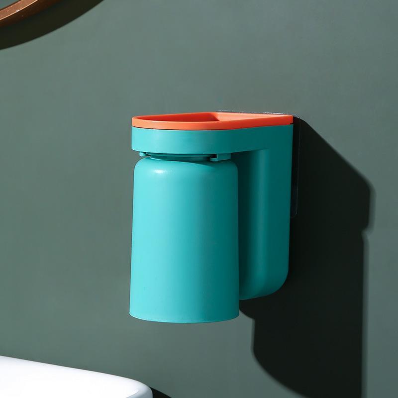 Wall Mount Toothbrush Holder with Gargle Cup Set