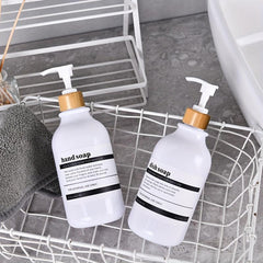 Waterproof Bathroom Labels for Dispenser Bottles - Classic Style Decal