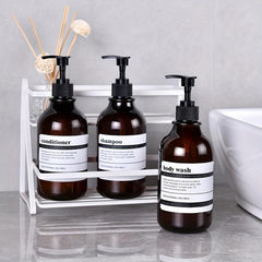 Waterproof Bathroom Labels for Dispenser Bottles - Classic Style Decal