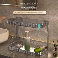 Transparent Bathroom Storage Rack Washbasin Countertop Cosmetic Storage Box