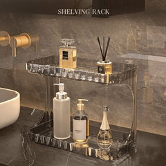 Transparent Bathroom Storage Rack Washbasin Countertop Cosmetic Storage Box