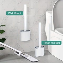 Thickened Silicone Toilet Brush Long Handle Bathroom Tool