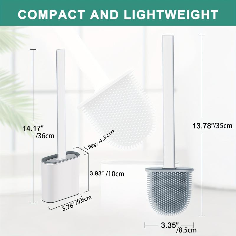 Thickened Silicone Toilet Brush Long Handle Bathroom Tool