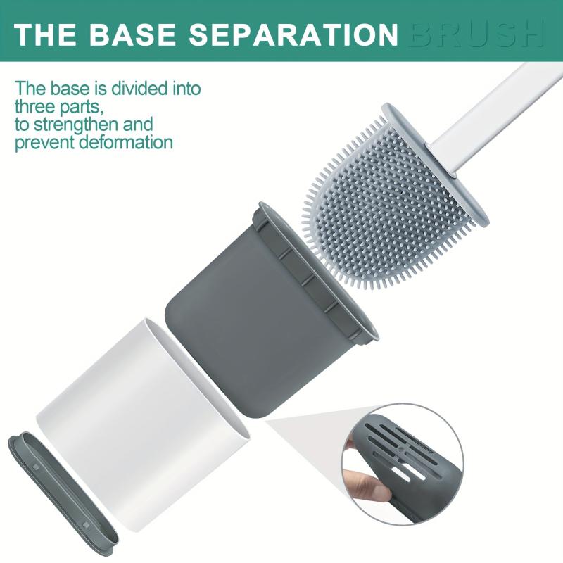 Thickened Silicone Toilet Brush Long Handle Bathroom Tool