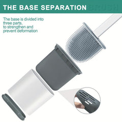 Thickened Silicone Toilet Brush Long Handle Bathroom Tool