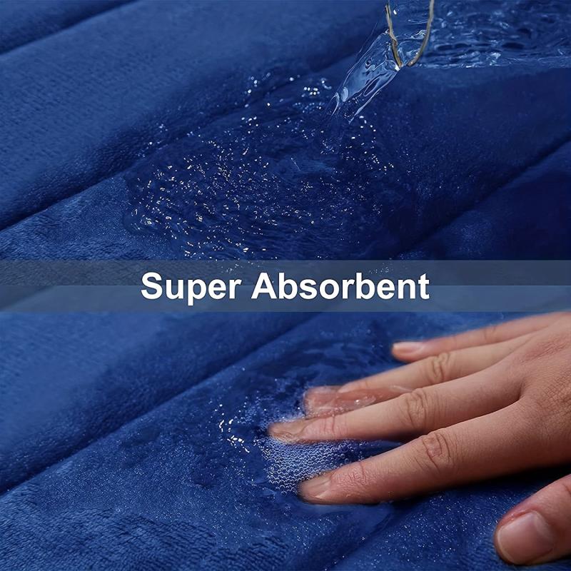 Soft Memory Sponge Bath Rug Anti Skid Machine Washable Bathroom Toilet Floor