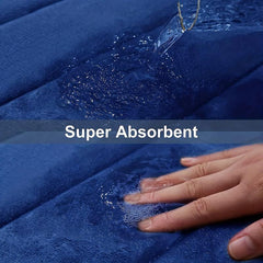 Soft Memory Sponge Bath Rug Anti Skid Machine Washable Bathroom Toilet Floor