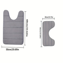 Soft Memory Sponge Bath Rug Anti Skid Machine Washable Bathroom Toilet Floor