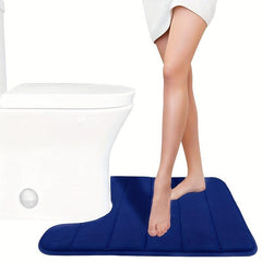 Soft Memory Sponge Bath Rug Anti Skid Machine Washable Bathroom Toilet Floor