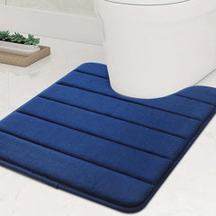 Soft Memory Sponge Bath Rug Anti Skid Machine Washable Bathroom Toilet Floor