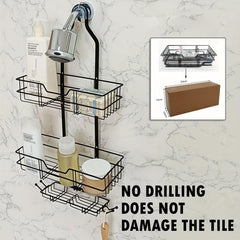3-Layer Hanging Shower Caddy Basket for Bathroom Storage Rack