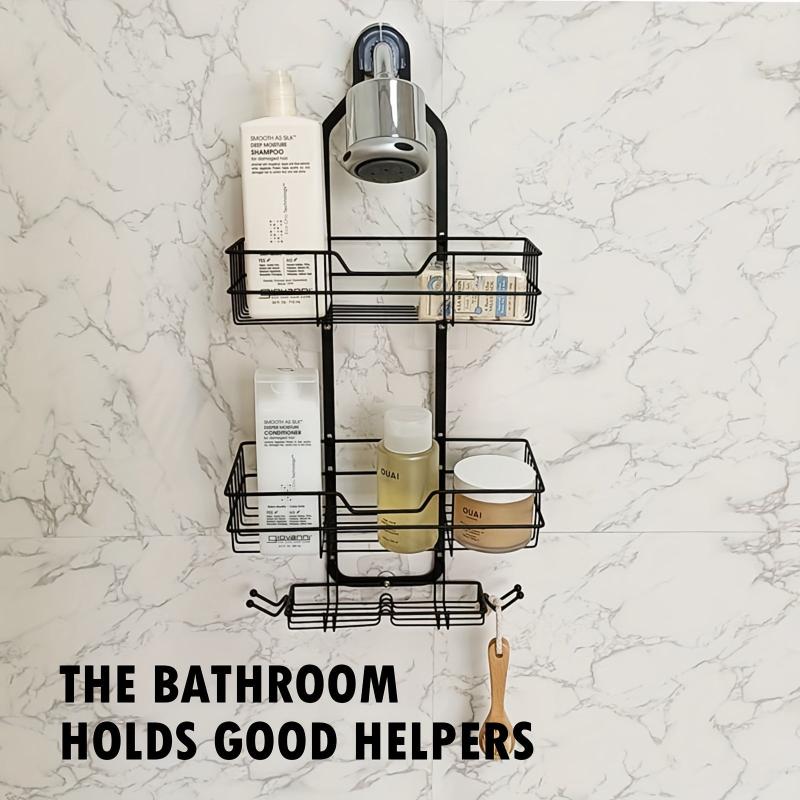 3-Layer Hanging Shower Caddy Basket for Bathroom Storage Rack