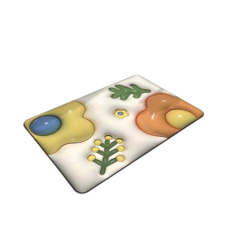 Soft 3D Print Bathroom Mat Diatom Mud Water Absorbent Non Slip Carpet