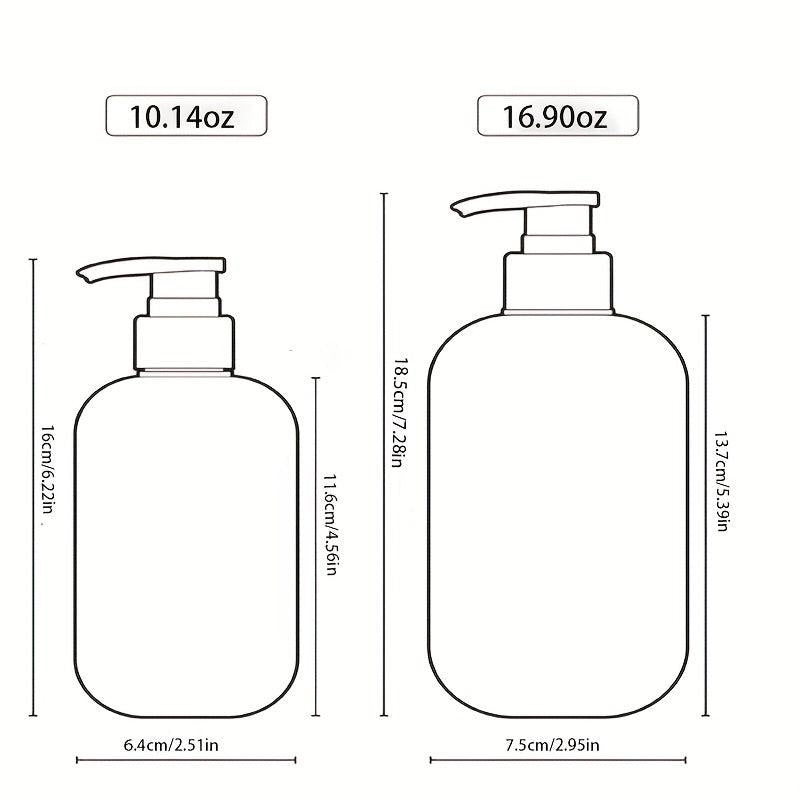 Plastic Bathroom Lotion Pump Bottled 300ML 500ML Dispenser