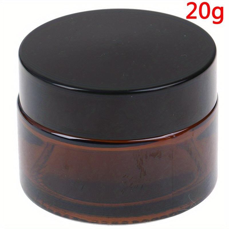 Amber Brown Glass Jar Face Cream Bottles With Screw Cap Cosmetic Makeup Lotion
