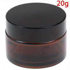 Amber Brown Glass Jar Face Cream Bottles With Screw Cap Cosmetic Makeup Lotion