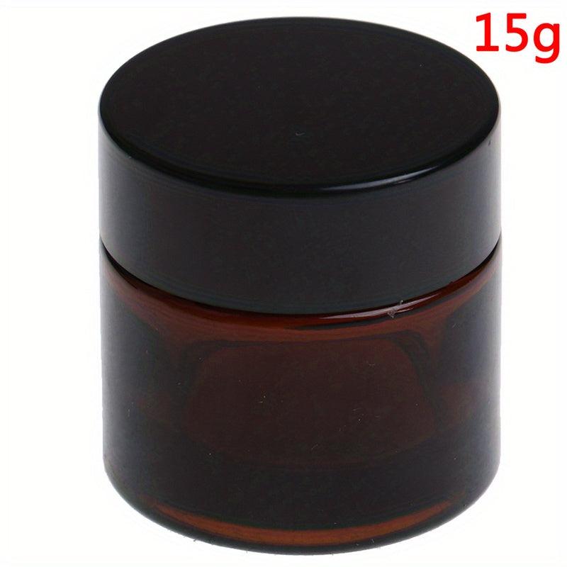 Amber Brown Glass Jar Face Cream Bottles With Screw Cap Cosmetic Makeup Lotion