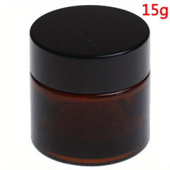 Amber Brown Glass Jar Face Cream Bottles With Screw Cap Cosmetic Makeup Lotion