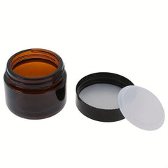 Amber Brown Glass Jar Face Cream Bottles With Screw Cap Cosmetic Makeup Lotion