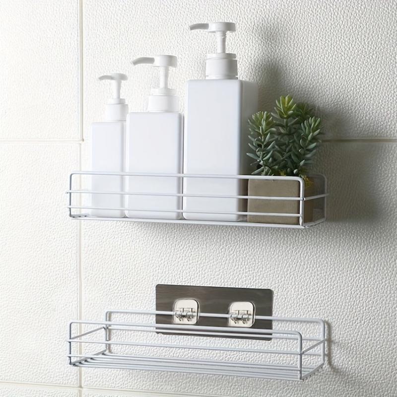 2pcs Stainless Steel Bathroom Storage Rack