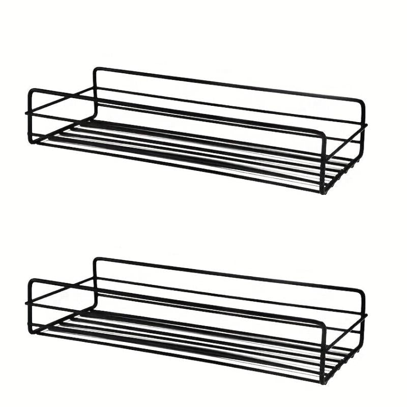 2pcs Stainless Steel Bathroom Storage Rack