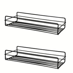 2pcs Stainless Steel Bathroom Storage Rack