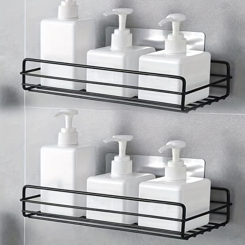 2pcs Stainless Steel Bathroom Storage Rack