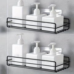 2pcs Stainless Steel Bathroom Storage Rack