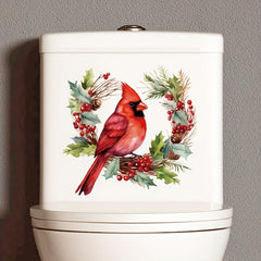 Red Bird Toilet Decal Household Wall Decal Room Decor