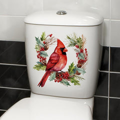Red Bird Toilet Decal Household Wall Decal Room Decor