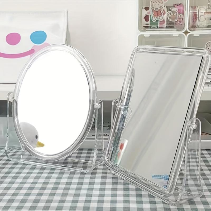 Transparent Makeup Mirror Desktop Double-Sided Table Mirror