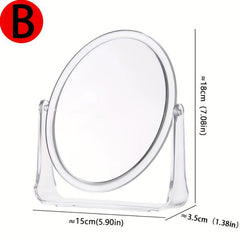 Transparent Makeup Mirror Desktop Double-Sided Table Mirror